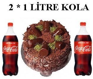 6-9 Kişilik Çikolatalı Muzlu Yaş Pasta & 2x1 Lt Cola pasta